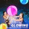 LED Beach Balls, 4 Pack 16 Inch Light up Beach Balls with Remote Control, Balloon Pump, 16 Colors Lights and 4 Light Modes Pool Toy for Pool Garden Decorations (2Pink+2Blue)